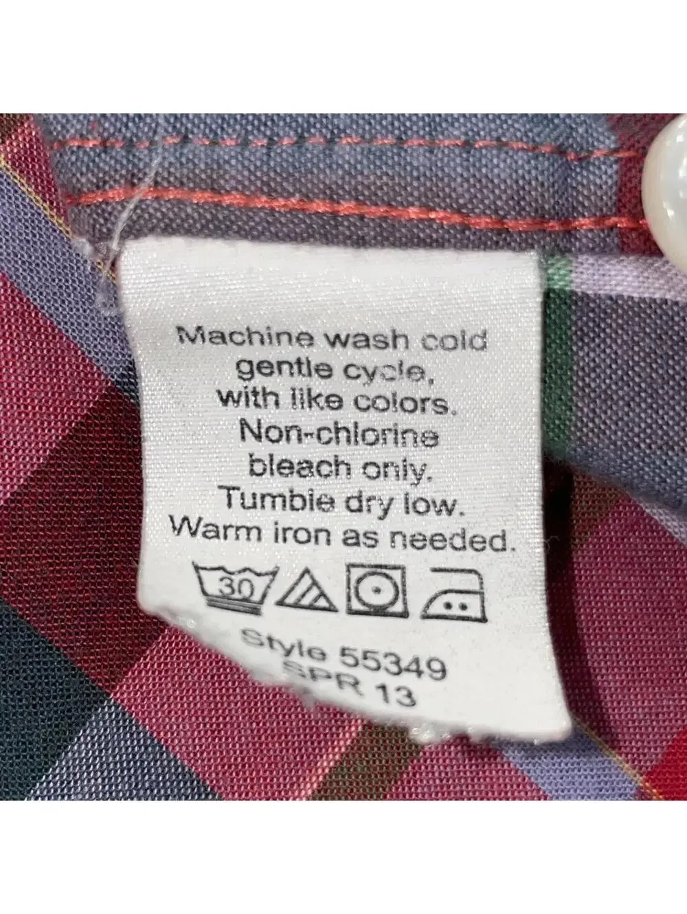 J.Crew Mens Long Sleeve Summer Plaid Button Shirt Sz S /Pink-Multicolor/Casual